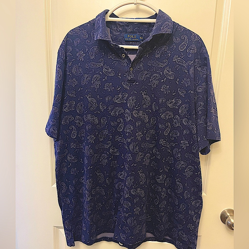 POLO by Ralph Lauren Men’s Blue Paisley Knit XXL